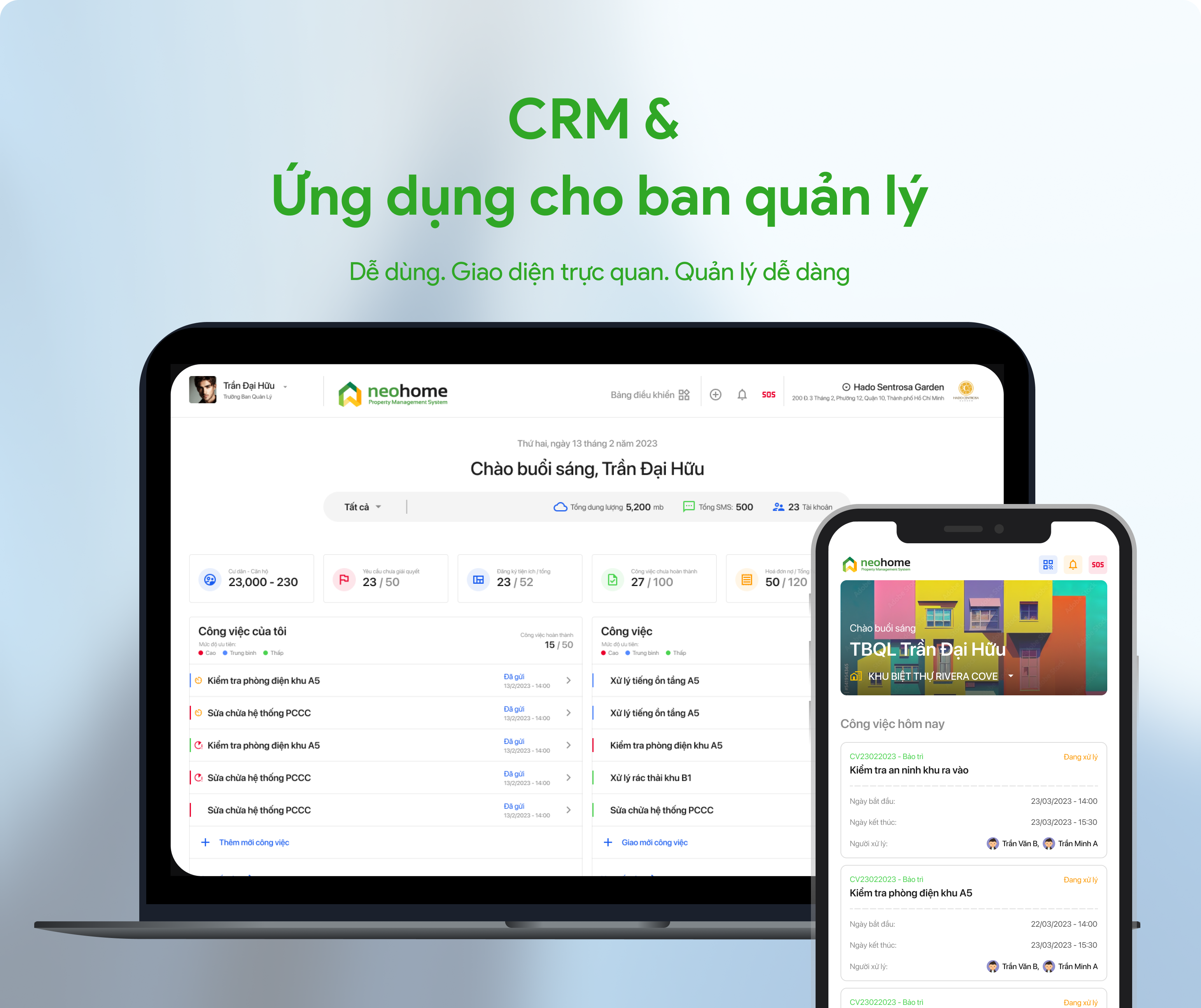 Image of management board app